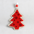 New Fashion Popular Decoração de Natal Red Wooden Small Hang Decoration